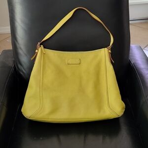 KATE SPADE Yellow Leather Tote Bag Leather Soft Finish